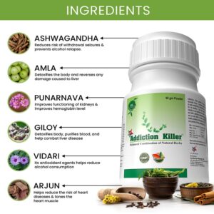 8848 Addiction Killer Herbal Powder| Helps To Quit Addiction | Made Of Pure Herbs (1 Month Pack)