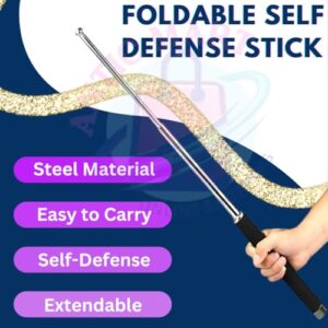 Anticmart || 2025 Upgrade New Generation Foldable Pointer Stick, Safety Hiking Stick with Nylon Bag | Office, Indoor & Outdoor Use | Compact, Extendable Magic Wand Stick,Grip...