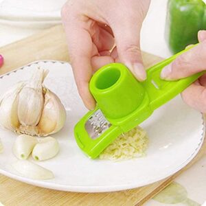 Blossom Creation Garlic Ginger Greater, Garlic Crusher, Garlic Peeler, Garlic Chopper, Ginger Garlic Crusher, Multi-Functional Cooking Tool Kitchen Accessories Multicolor(Pack...