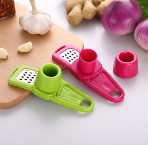 Blossom Creation Garlic Ginger Greater, Garlic Crusher, Garlic Peeler, Garlic Chopper, Ginger Garlic Crusher, Multi-Functional Cooking Tool Kitchen Accessories Multicolor(Pack...