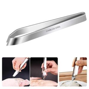 CALANDIS® 2x Garlic Peeler Manual Precision Pliers Cooking Tweezers Fish Bone Tweezers | 2 Fish Bone Tweezers