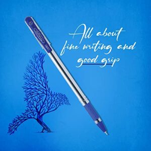 Cello Finegrip Ball Pen | Blue Ball Pens | Jar of 25 Units | Best Ball Pens for Smooth Writing | Ball Point Pen Set | Pens for Students and Professionals Stationery