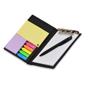 COI Desk Organizer, Notepad Memo Holder with Colorful Sticky Notes Set Gift with Pen (White)…