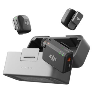 DJI Mic Mini (2 TX + 1 RX + Charging Case), Ultralight, Detail-Rich Audio, 48h Use, Noise Cancelling, Automatic Limiting, Wireless Microphone for Camera/iPhone/Android, Vlog,...