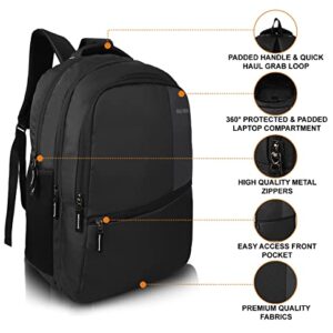 Half Moon Valex Unisex School Bag/ 15.6 inch Laptop Backpack/College Bagpack/Office Back Packed for Men Women | School Bags for Boys Girls with Small Pockets & Laptop Compartment