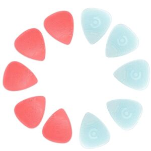 Kadence 10 Guitar Picks with Hostile Grip - Anti slip, Made with New Age Crystal Clear Poly Carbonate 0.58mm- 5pc and 0.48mm - 5pc Guitar Plectrums (Stop Dropping your Guitar...