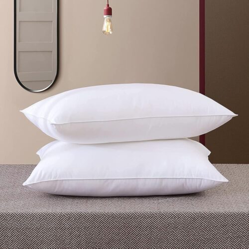 Microfiber Soft White Pillows | Pillows for Sleeping White - Set of 2 (Size - 16x24 Inches Or 40x60 cm) White Pack of 2