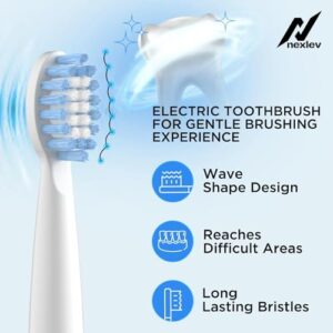 Nexlev Sonic Electric Toothbrush| Powerful Sonic technology|Super soft DuPont Bristles| 2 Replaceable Brush Heads with Cover| IPX7 Waterproof| AA Battery|for Adults|Gentle Oral...