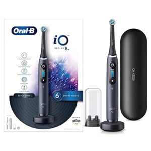 Oral B iO8 Ultimate Electric Toothbrush, 6 Smart Modes, Pressure Sensor, Interactive Display & AI Personalization, 3hr Quick Charge, 2 Year Warranty, IPX7, Travel case & refill...