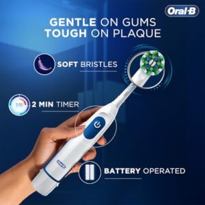 Oral B Pro Expert AA Battery Electric Toothbrush for Adults, 2 Min Timer with Quadpacer, Long Battery Life, IPX7 Water Resistant, 2 Year Warranty by Oral-B, Dentist inspired...