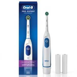 Oral B Pro Expert AA Battery Electric Toothbrush for Adults, 2 Min Timer with Quadpacer, Long Battery Life, IPX7 Water Resistant, 2 Year Warranty by Oral-B, Dentist inspired...