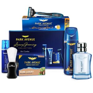 Park Avenue Luxury Grooming Collection 8 in-1 Combo Grooming Kit for Men | Gift Set for Men | Gift for Valentine's Day | Shaving Kit for Men | Shaving Foam | After Shave |...