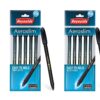 Reynolds AEROSLIM BP - BLACK (PACK OF 10) I Lightweight Ball Pen With Comfortable Grip for Extra Smooth Writing I School and Office Stationery | 0.7mm Tip Size | Pen for BTS