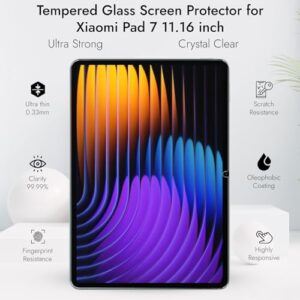 Robustrion Tempered Glass for Xiaomi Pad 7 11.2 inch Screen Protector Guard for Xiaomi Mi Pad 7 11.2 inch - 1 Pack