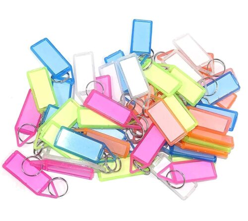 SHARMA BUSINESS Set Of 10 Pieces Of Keychain With Tag For Naming The Key.