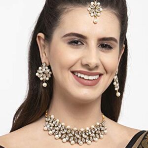 Shining Diva Fashion Latest Choker Design Antique Kundan Traditional Necklace Jewellery Set for Women