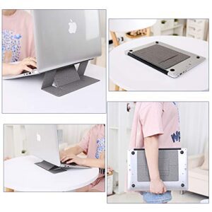 STRIFF Laptop Stand, Invisible Lightweight Computer Stand, Portable Foldable Holder Fit ONLY for MacBook, Air, MacBook Pro, Ipad and Tablets(Gray)