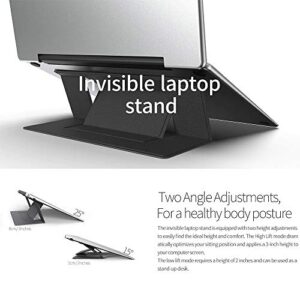 STRIFF Laptop Stand, Invisible Lightweight Computer Stand, Portable Foldable Holder Fit ONLY for MacBook, Air, MacBook Pro, Ipad and Tablets(Gray)