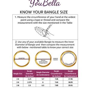 YouBella Jewellery for women Traditional Pearl Studded Gold Plated Bangles for Women and Girls