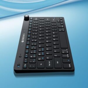 ZEBRONICS KEYPAD X1 Wireless Bluetooth Keyboard, Scissor Switches, 2.4GHz & Dual BT for (Mac | Android | Windows), Volume/Media Control Knob, Integrated Multimedia Keys