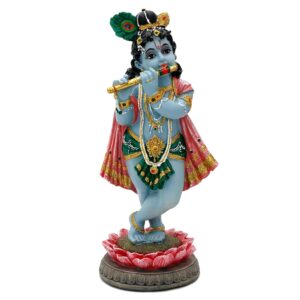 alikiki Hindu God Lord Krishna Statue - 8.3”H India Idol Krishna Figurine Puja Item Pooja Gift for Indian Diwali Home Altar Temple Mandir Meditation Room Yoga Studio Spiritual...