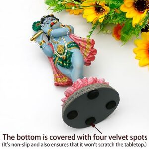 alikiki Hindu God Lord Krishna Statue - 8.3”H India Idol Krishna Figurine Puja Item Pooja Gift for Indian Diwali Home Altar Temple Mandir Meditation Room Yoga Studio Spiritual...