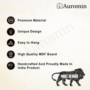 Auromin Shubh Labh Door Entrance Hanging Pichwai Cow | Hangings for Decoration | Subh Labh Decoration Items for Mandir, Diwali | Home Decor