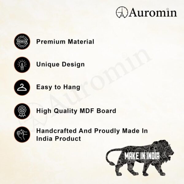 Auromin Shubh Labh Door Entrance Hanging Pichwai Cow | Hangings for Decoration | Subh Labh Decoration Items for Mandir, Diwali | Home Decor