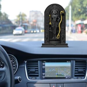BLADESMITH 3D Ram Lalla Murti- Ayodhya Mandir Shree Ram Lalla Idol Showpiece for Home Décor I House Mandir, Decoration & Temple (Black & Golden) 4INCH