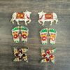 Crafonic Acrylic Shubh Labh on Cow, Laxmi's Feet (Charan Paduka), Swastik (Satyam) Set for Wall & Door Decoration, Diwali Decoration Stickers (Pack of 6 Sets)Multicolour
