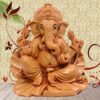 KariGhar® Ganesh ji Ganpati Bappa Shoeflower Idol for Car Dashboard, House Warming, Puja Ghar, Diwali, Gifting 4 inch