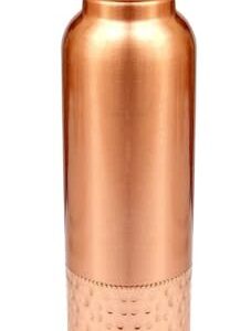KC Pure Copper Water Bottle with Leak Proof Protection, Ayurveda and Yoga Health Benefits. (Half Hammered Design,1000ml)