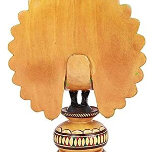 Khamma Ghanni Handicraft Wooden 3 Inches Peacock Showpiece Set of 2 for Home & Office Decor II Desk Organizer II Living Room II Guest Room II Office Decor II Gift Items