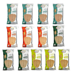 Maniarr's Slim Bite Jain Khakhra with 4 Flavors (Pack of 13), 780 Grams Wheat Khakhara, Healthy & Crispy, Low Carb Snack