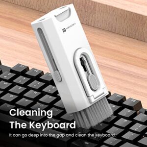 Portronics Clean M Multifunctional 8-in-1 Gadget Cleaning Kit with Mobile Holder for Smartphone, Tablet, Laptop, Earbuds(White)