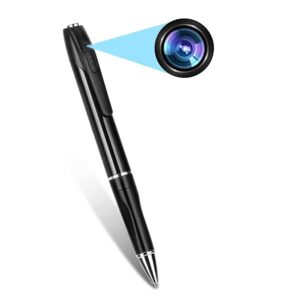 TECHNOVIEW Spy 1080P Full Hd Pen Camera Hidden 100 Minutes Pen Battery Life Pocket Security Indoor Outdoor Body Camera with Video Audio Recording Secret Pen Recorder with Free...