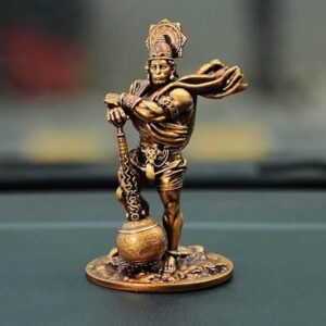 TIED RIBBONS Bahubali Hanuman Ji Murti (Small, Resin, 10.6 cm x 5.3 cm) for Car Dashboard Home Decor Pooja Room Office Table Wall Bajrangbali Idol Statue Showpiece Decoration...