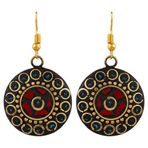 YouBella Gifts Stylish Latest Traditional Afghani Tribal Beads Multicolor Jwell Necklace Jewellery Set with Earrings for Girls and Women