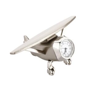 ZAHEPA Airplane Miniature Desk Clocks, Analog Table Clock, Paper Weight Stylish with Manual Time Adjustment & Easy Battery Replacement, Ideal for Student & Kids Bedroom