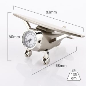 ZAHEPA Airplane Miniature Desk Clocks, Analog Table Clock, Paper Weight Stylish with Manual Time Adjustment & Easy Battery Replacement, Ideal for Student & Kids Bedroom