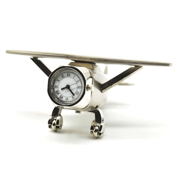 ZAHEPA Airplane Miniature Desk Clocks, Analog Table Clock, Paper Weight Stylish with Manual Time Adjustment & Easy Battery Replacement, Ideal for Student & Kids Bedroom