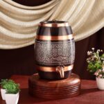 cWc CROCKERY WALA & COMPANY Pure Copper Dispenser 5 litres Antique itching Barrel