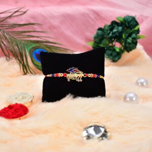 Golden Krishna Name Rakhi