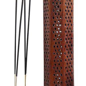HusNain Wooden Incense Holder | Temple Decoration | Tower Incense Box Fragrance Stand Holder Agarbatti Dhoop Holder | Ash Catcher Home | Mandir Item | Tower Agardaan | Agarbati...