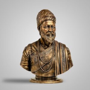 SILAII Chhatrapati Shivaji Maharaj Sculpture - 5 INCH, Antique Bronze Colour