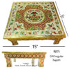 Traditional Indian G.M. Regular Hand-Painted Decorative Wooden Chowki / Bajoth Bajoth (Chowki)