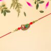 Traditional Rakhi with Feather and Beads