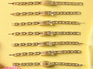 Metal Rakhi Bracelet for Brother Chain Rakhi With Wording (Mix Design /1 Pc)
